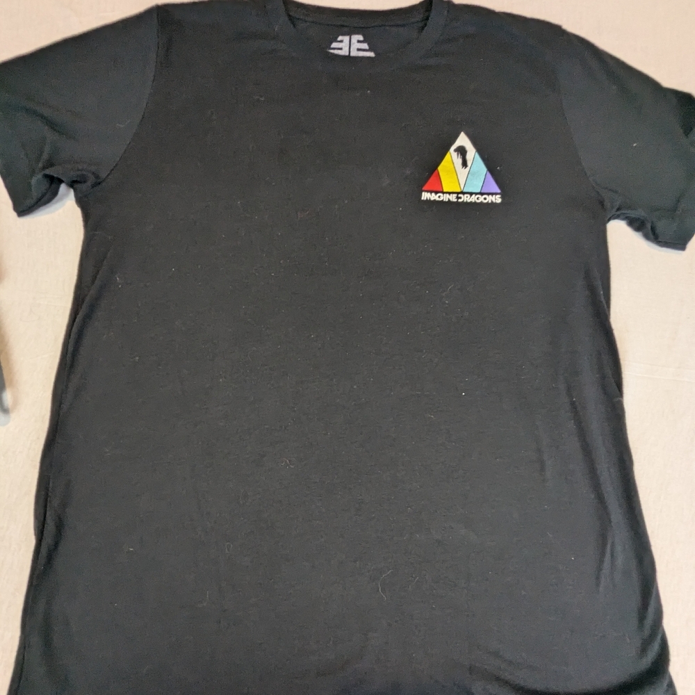Imagine Dragons Concert Tee Featuring Small Prism Front, Larger One On Back Med